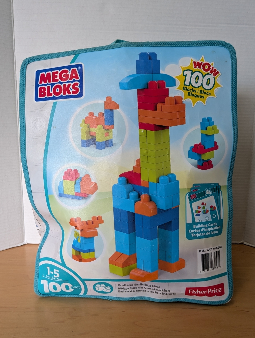 FISHER PRICE MEGA BLOKS DELUXE BUILDING BAG PLAYSET W/150+ BLOCKS AGES 1-5